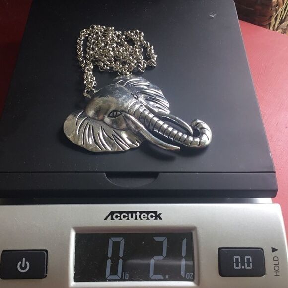 $12 or 3/$25 Silvertone Elephant Necklace Set - Picture 9 of 13